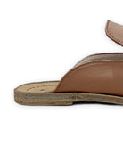 Top view Tan Pointed Toe Mules - Handcrafted Calf Leather | Bespoky