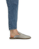 Detail Lucas Beige Pointed Toe Mules - Handcrafted Calf Leather Turkey | Bespoky