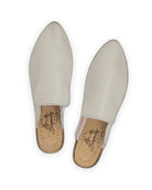 Sole detail Lucas Beige Pointed Toe Mules - Zero Drop Calf Leather | Bespoky