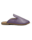 Side view Purple Pointed Toe Mules - Calf Leather Zero Drop | Bespoky