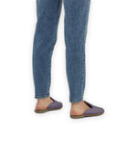 Top view Purple Pointed Toe Mules - Handcrafted Calf Leather | Bespoky