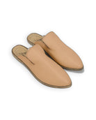 Women's Undyed Pointed Toe Mules - Handcrafted Calf Leather Wide Toe Box | Bespoky