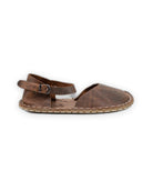 Side view Tan Barefoot Sandal - Calf Leather Zero Drop | Bespoky