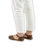 Detail Tan Barefoot Sandal - Handcrafted Calf Leather Turkey | Bespoky