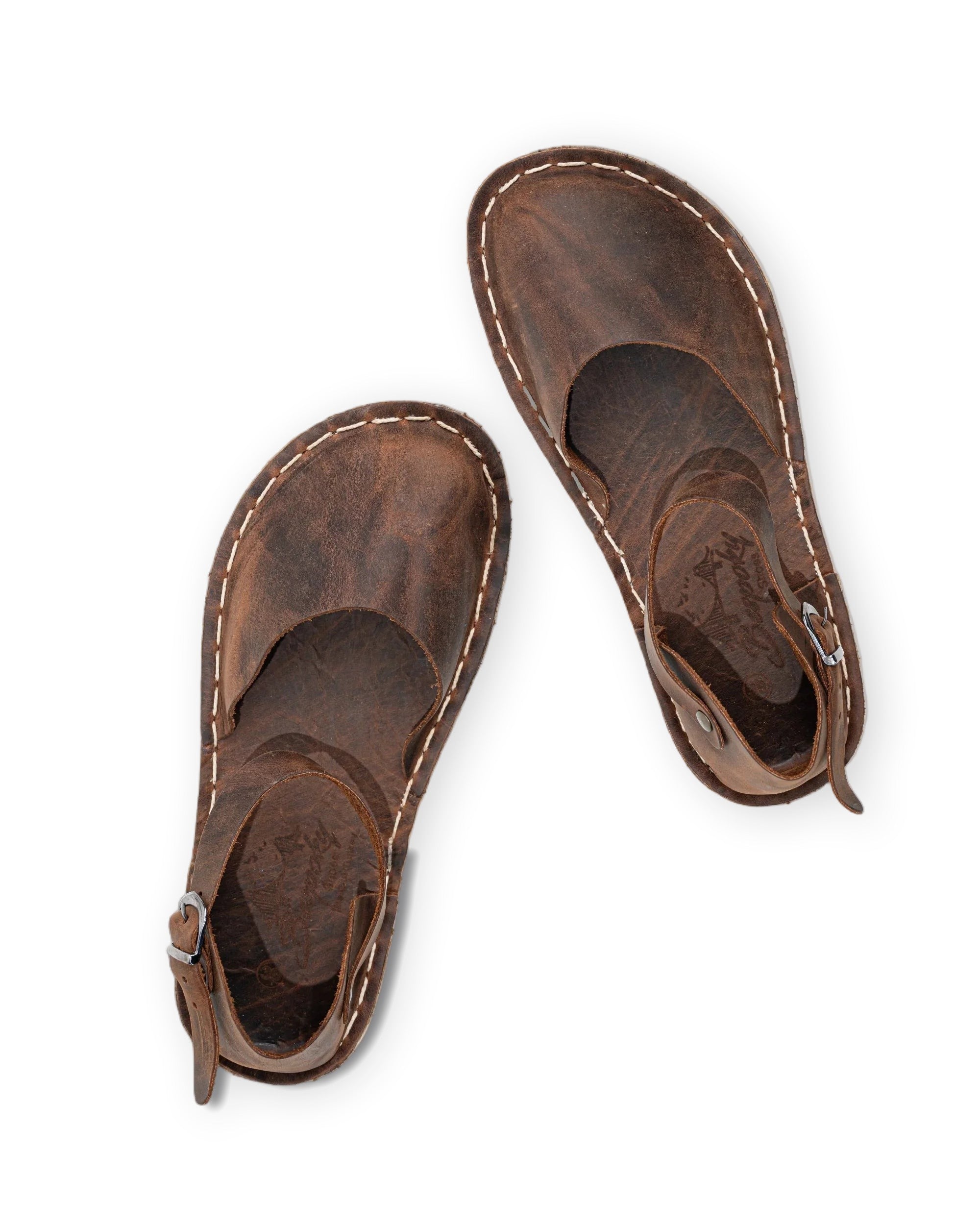 Women's Tan Barefoot Sandal - Handcrafted Calf Leather Wide Toe Box | Bespoky