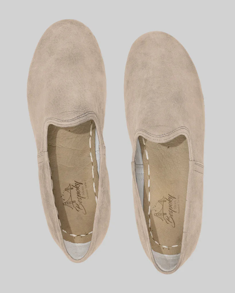 Top view Beige Yemeni Shoes - Handcrafted Calf Leather | Bespoky