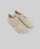 Women's Cream Oxford Shoes - Handcrafted Calf Leather Wide Toe Box | Bespoky