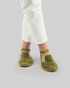 Detail Yellow Barefoot Sandal - Handcrafted Calf Leather Turkey | Bespoky