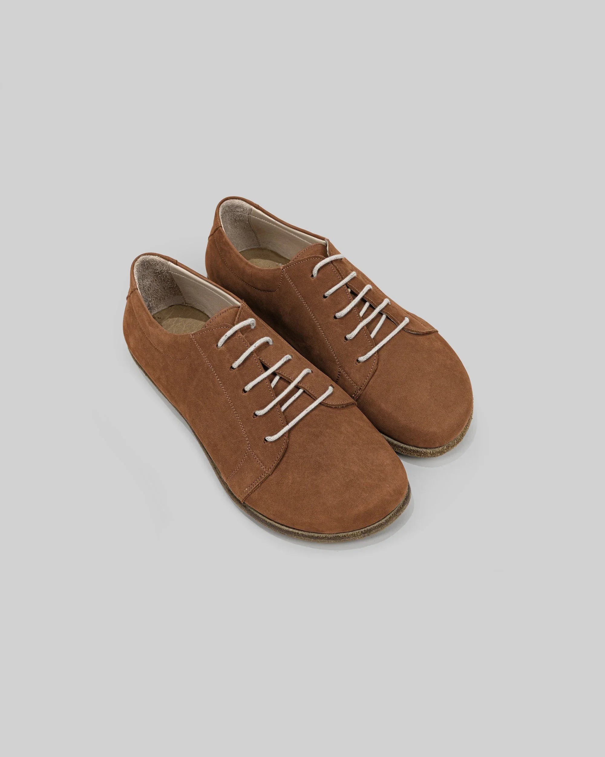 Women's Tan Barefoot Sneaker - Handcrafted Calf Leather Wide Toe Box | Bespoky