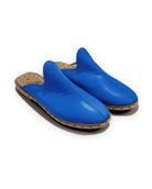Men's Blue Slippers - Handcrafted Calf Leather Wide Toe Box | Bespoky