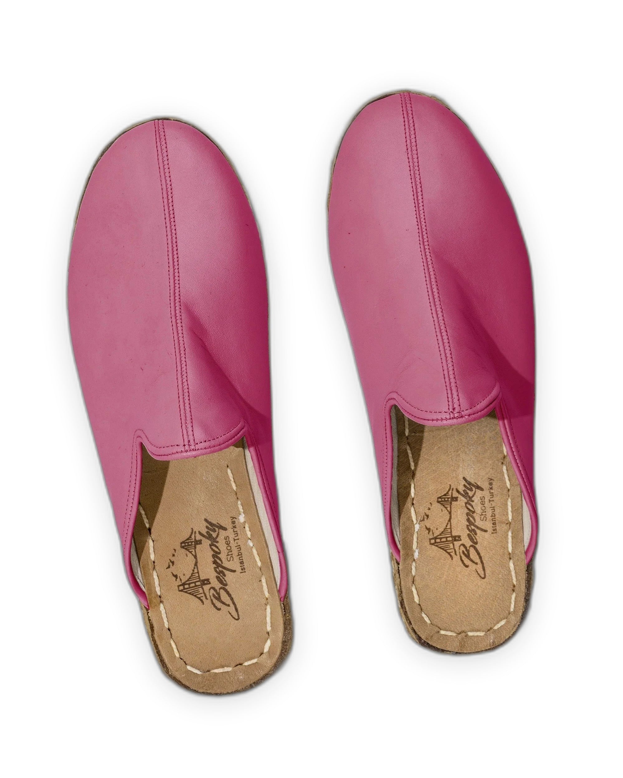 Side view Fuchsia Slippers - Calf Leather Zero Drop | Bespoky