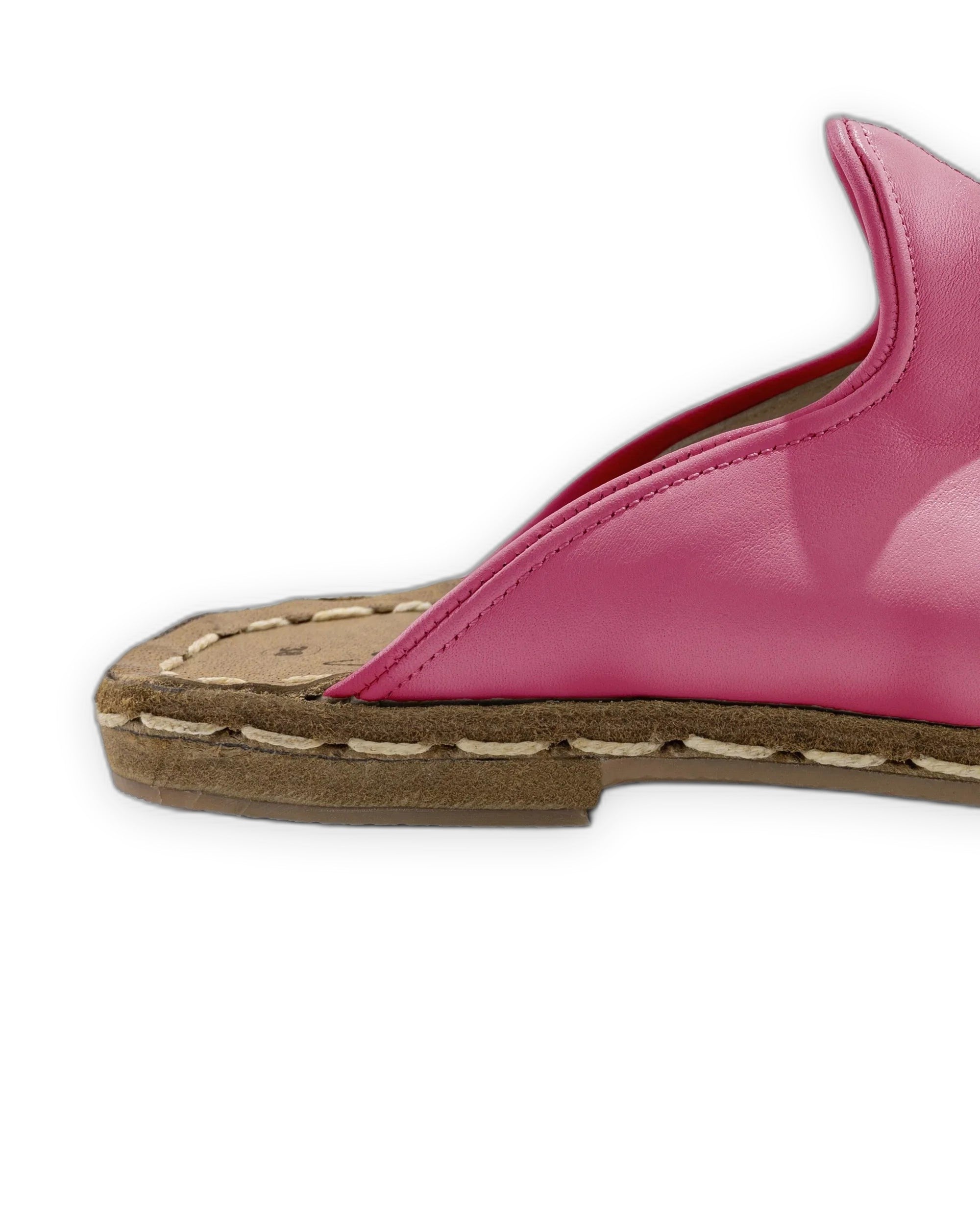 Top view Fuchsia Slippers - Handcrafted Calf Leather | Bespoky