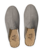 Side view Grey Nubuck Slippers - Calf Leather Zero Drop | Bespoky