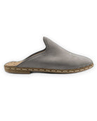 Side view Grey Nubuck Slippers - Calf Leather Zero Drop | Bespoky