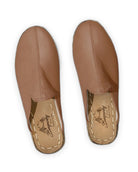Side view Tan Slippers - Calf Leather Zero Drop | Bespoky