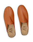Side view Orange Slippers - Calf Leather Zero Drop | Bespoky
