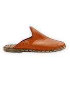 Side view Orange Slippers - Calf Leather Zero Drop | Bespoky