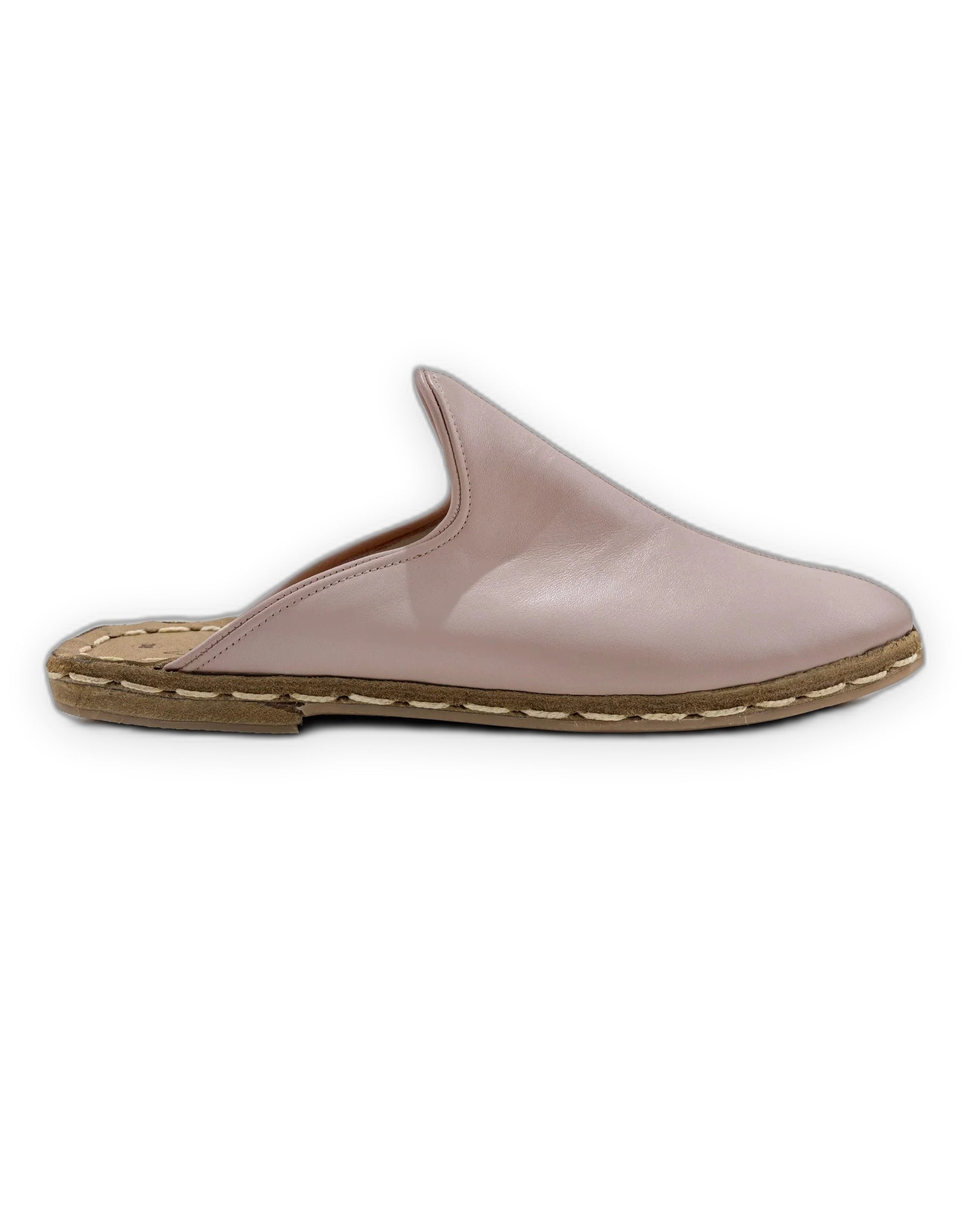Top view Pink Slippers - Handcrafted Calf Leather | Bespoky