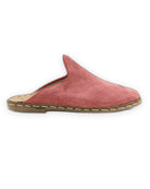 Top view Pink Suede Slippers - Handcrafted Calf Leather | Bespoky