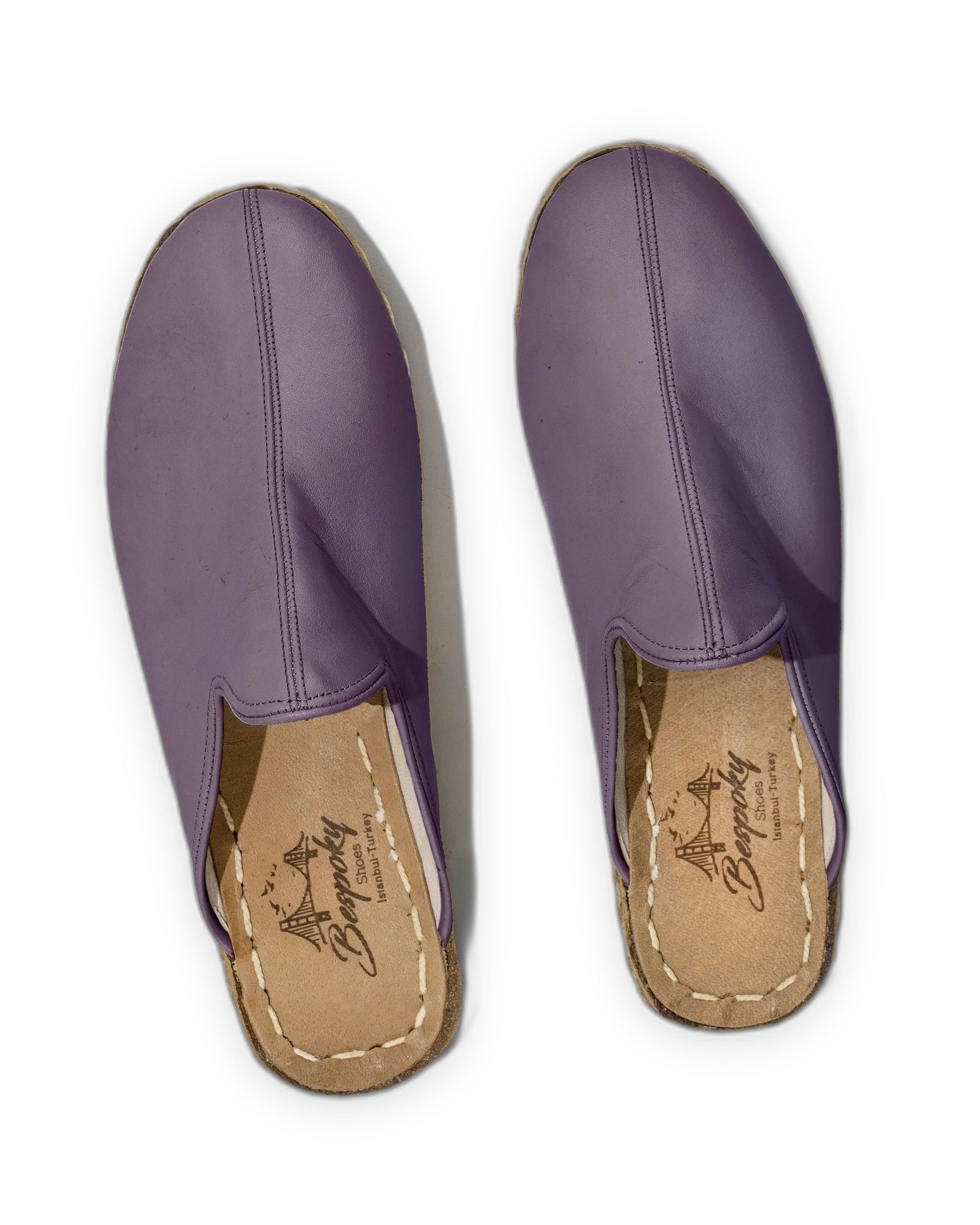 Side view Purple Slippers - Calf Leather Zero Drop | Bespoky