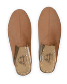 Side view Tan Nubuck Slippers - Calf Leather Zero Drop | Bespoky