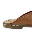 Top view Tan Nubuck Slippers - Handcrafted Calf Leather | Bespoky