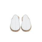 Detail White Slippers - Handcrafted Calf Leather Turkey | Bespoky