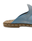 Top view Baby Blue Slippers - Handcrafted Calf Leather | Bespoky