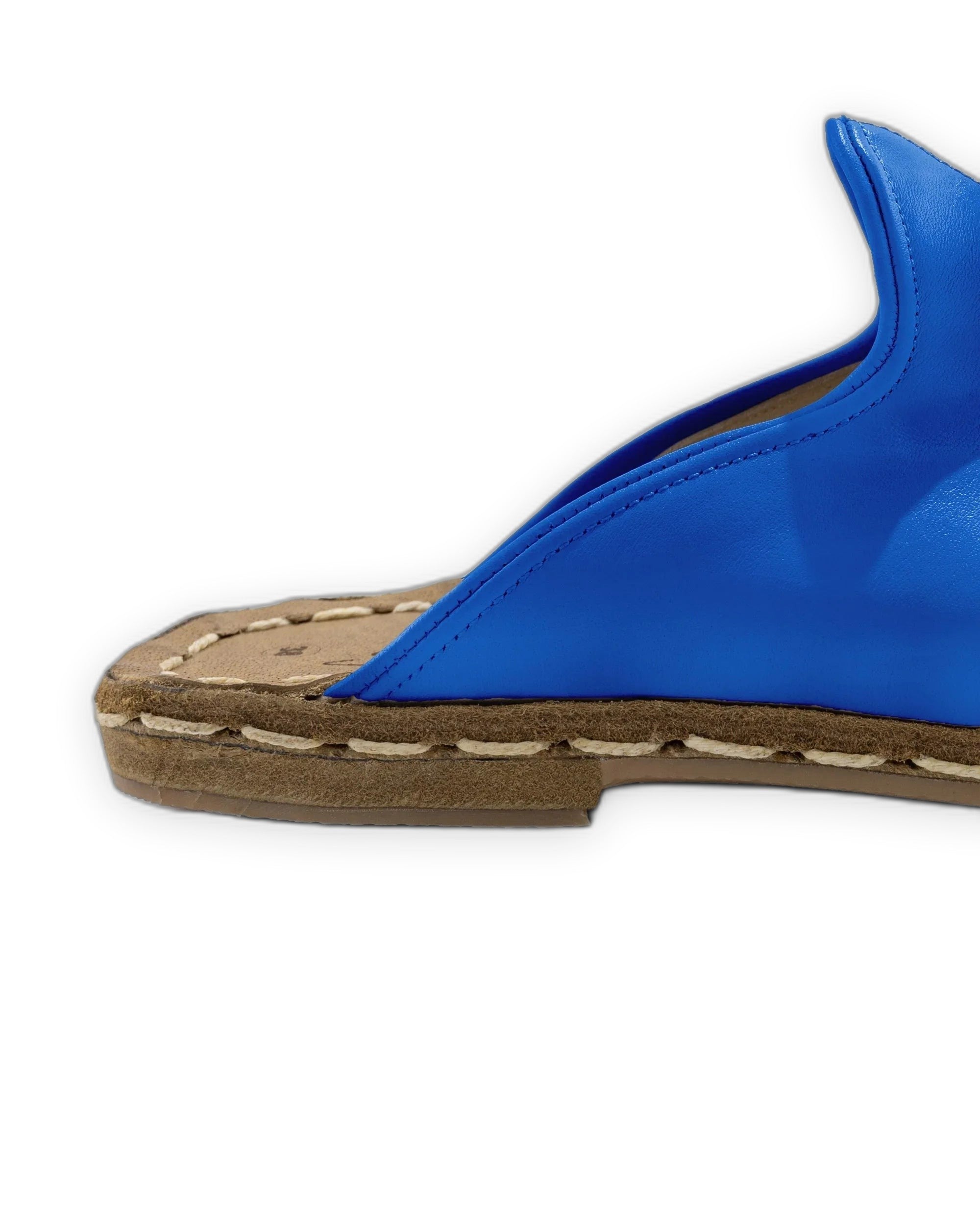 Top view Blue Slippers - Handcrafted Calf Leather | Bespoky