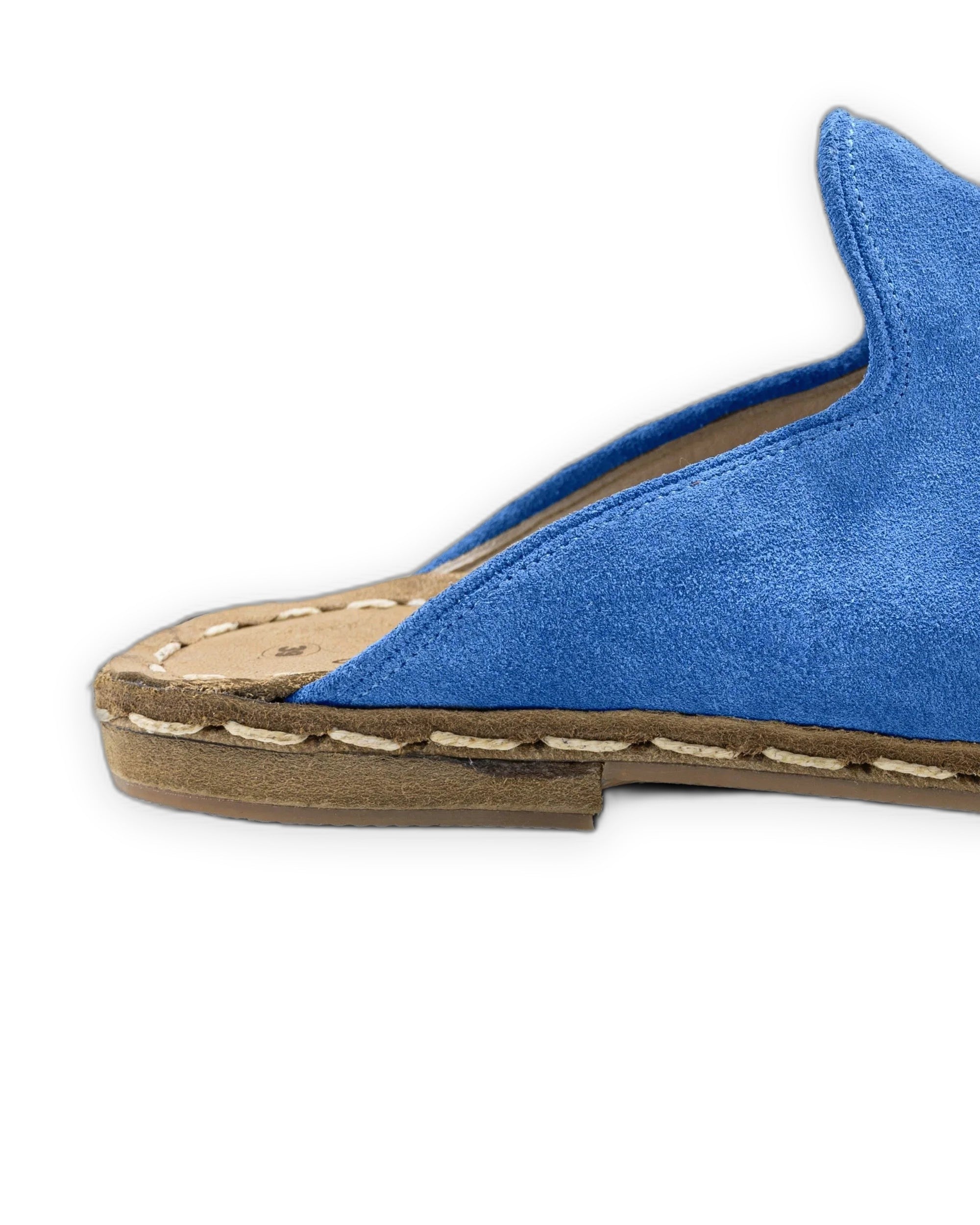 Top view Blue Slippers - Handcrafted Calf Leather | Bespoky