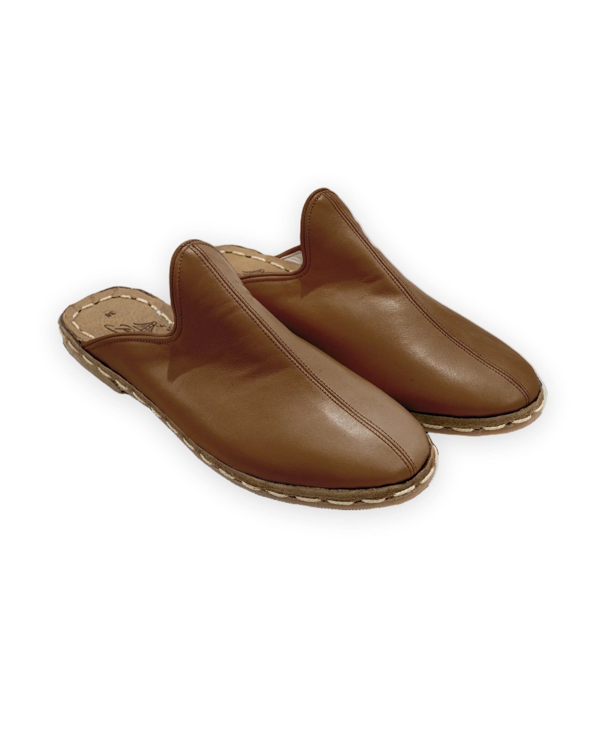 Barefoot Slippers Women Napa Dark Tan | Calf Leather