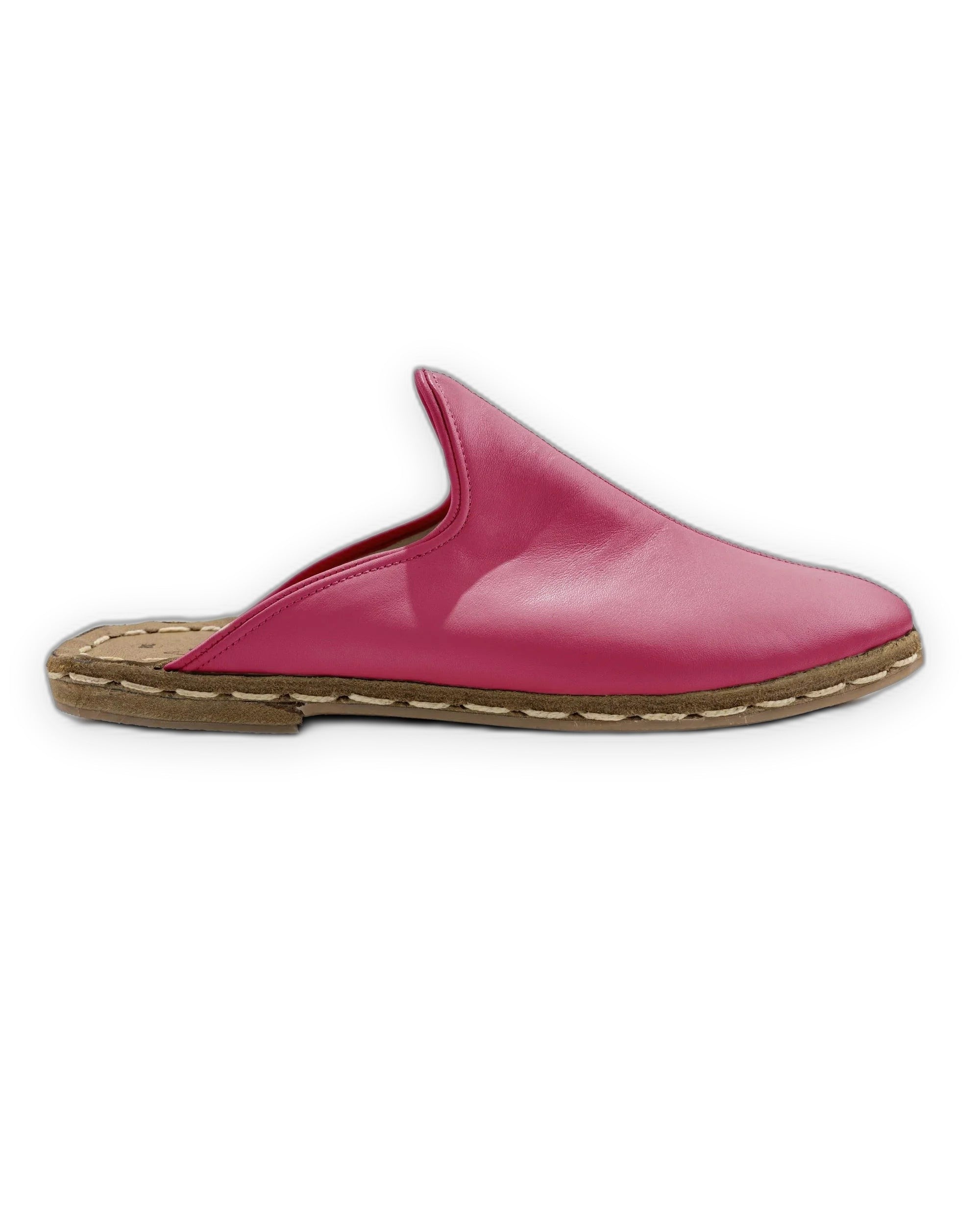 Top view Fuchsia Slippers - Handcrafted Calf Leather | Bespoky
