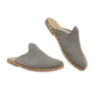 Women's Grey Slippers - Handcrafted Calf Leather Wide Toe Box | Bespoky