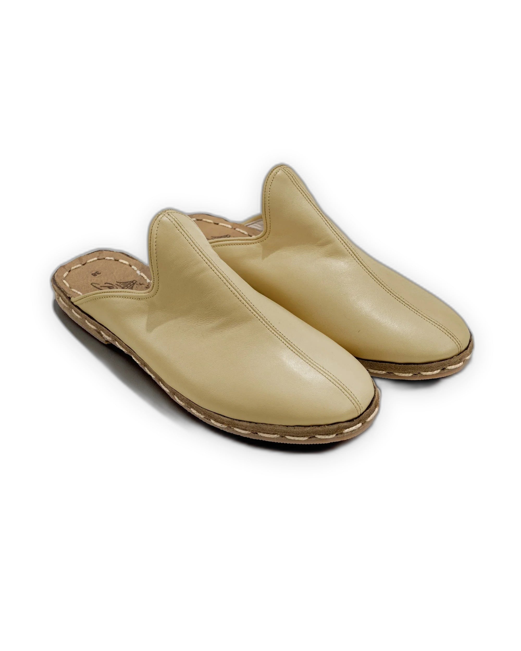 Women's Yellow Slippers - Handcrafted Calf Leather Wide Toe Box | Bespoky