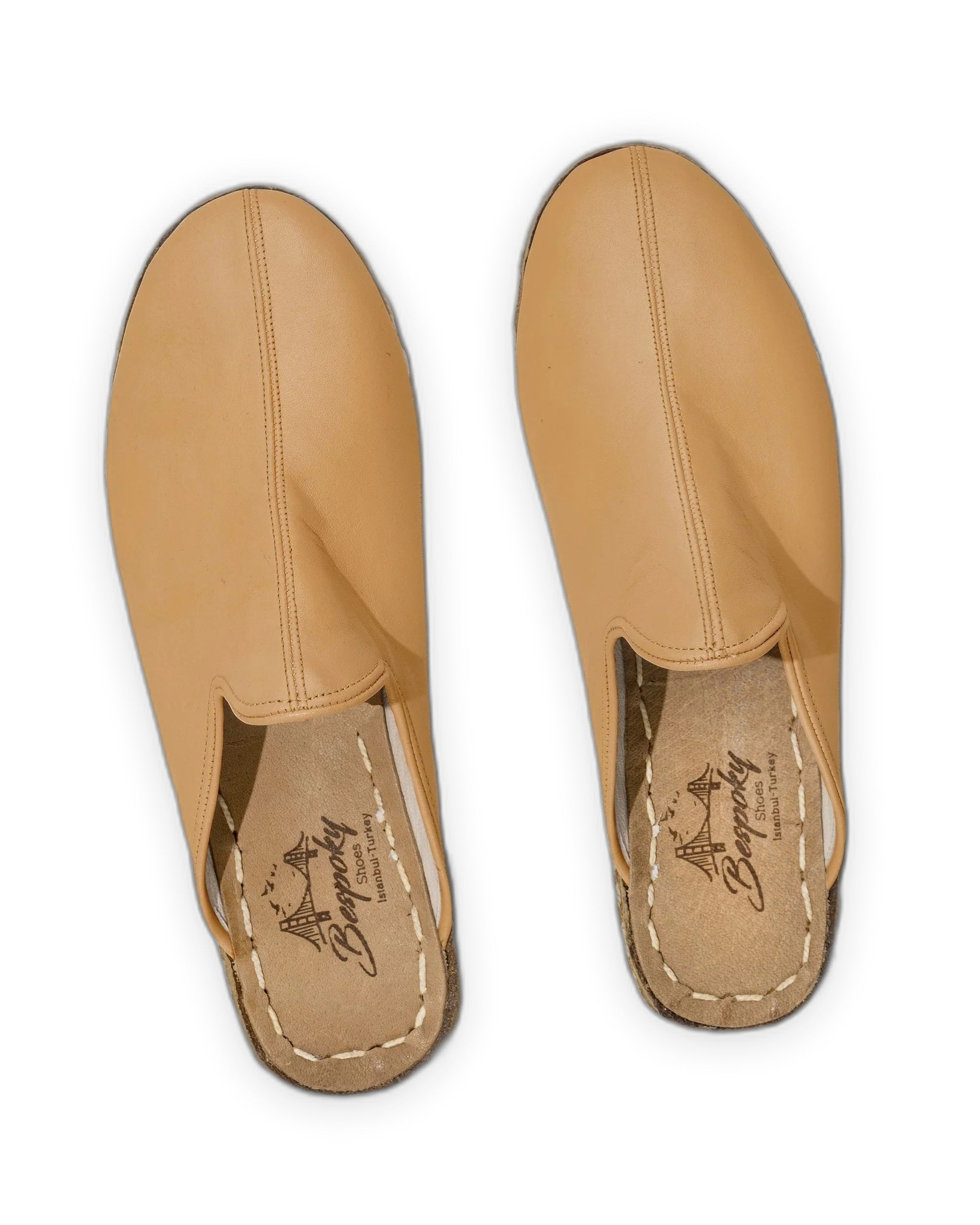 Side view Melon Yellow Slippers - Calf Leather Zero Drop | Bespoky