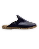 Top view Navy Blue Slippers - Handcrafted Calf Leather | Bespoky