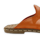Side view Orange Slippers - Calf Leather Zero Drop | Bespoky