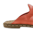 Detail Pomegranate Slippers - Handcrafted Calf Leather Turkey | Bespoky