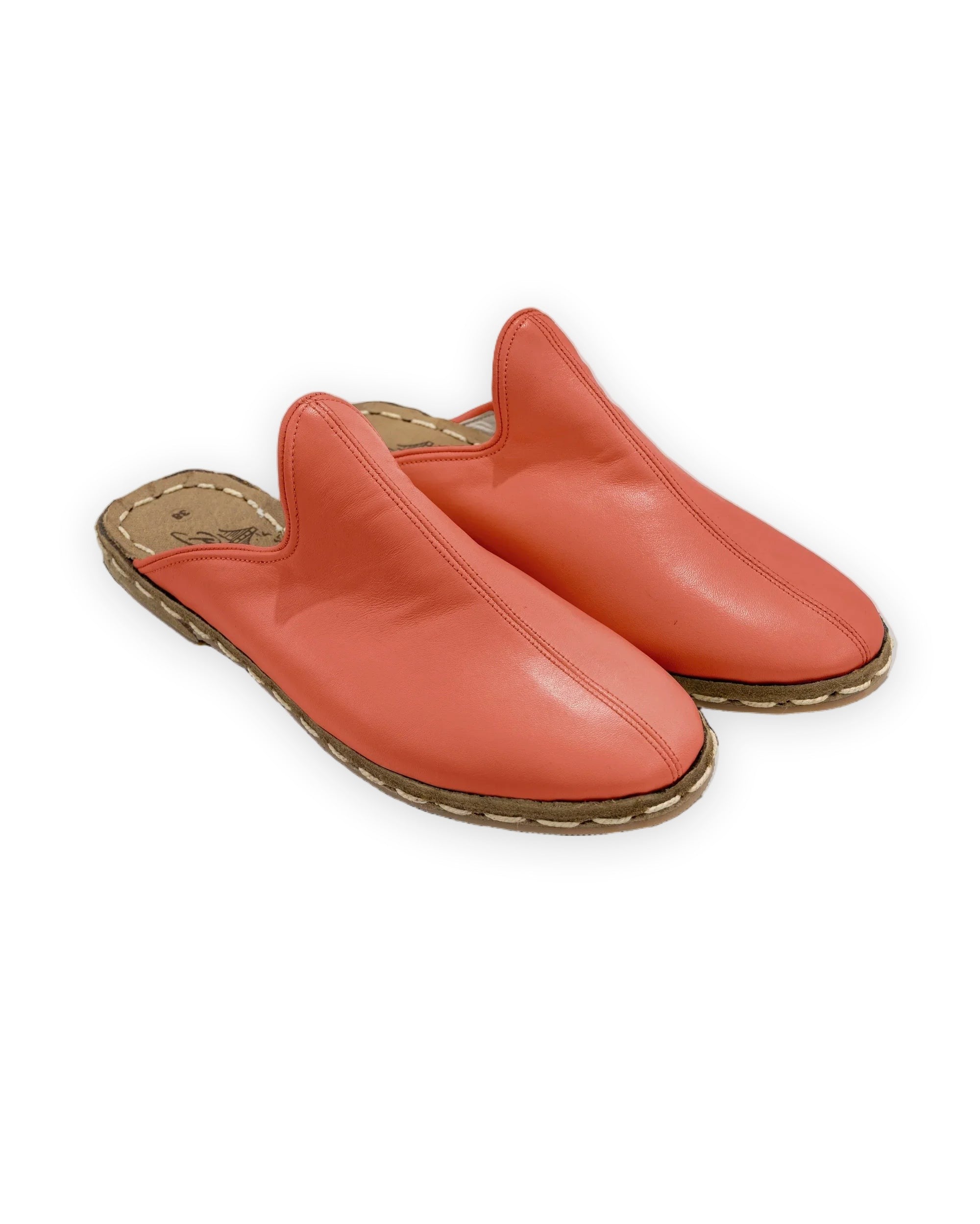 Women's Pomegranate Slippers - Handcrafted Calf Leather Wide Toe Box | Bespoky