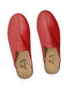 Top view Red Slippers - Handcrafted Calf Leather | Bespoky