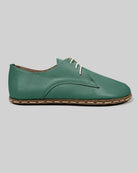 Side view Green Oxford Shoes - Calf Leather Zero Drop | Bespoky