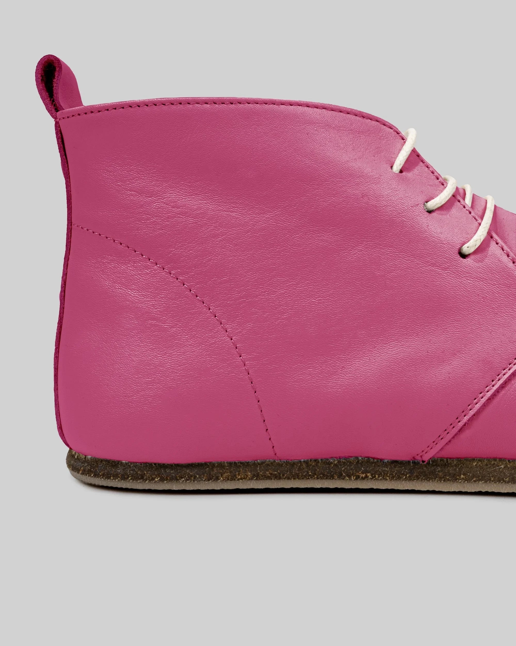 Detail Fuchsia Ankle Boots - Handcrafted Calf Leather Turkey | Bespoky