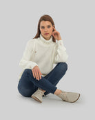 Top view Lucas Beige Ankle Boots - Handcrafted Calf Leather | Bespoky