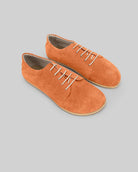 Women's Orange Barefoot Sneaker - Handcrafted Calf Leather Wide Toe Box | Bespoky