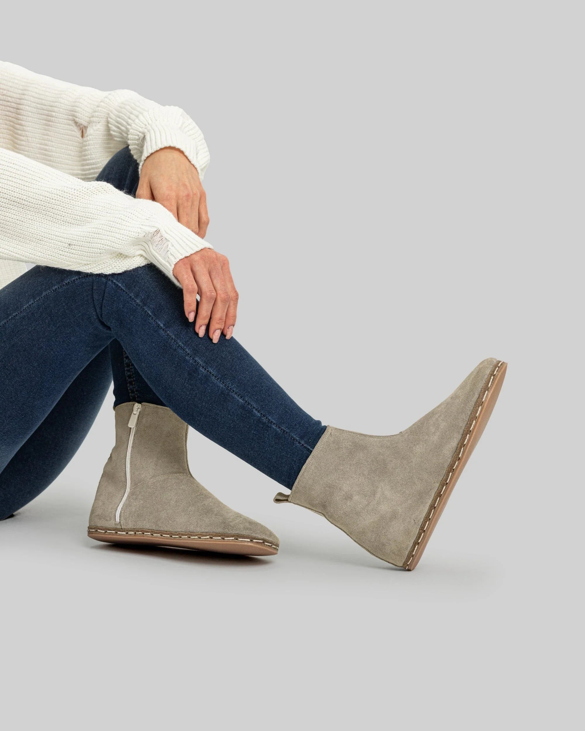 Men's Suede Chelsea Boots - Handcrafted Calf Leather Wide Toe Box | Bespoky