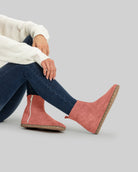 Men's Pink Suede Chelsea Boots - Handcrafted Calf Leather Wide Toe Box | Bespoky