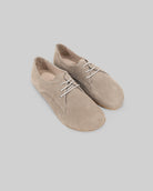 Men's Beige Nubuck Oxford Shoes - Handcrafted Calf Leather Wide Toe Box | Bespoky