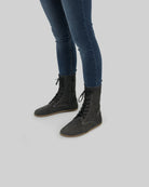 Women's Smoked Barefoot Boot - Handcrafted Calf Leather Wide Toe Box | Bespoky