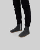 Women's Smoked Chelsea Boots - Handcrafted Calf Leather Wide Toe Box | Bespoky