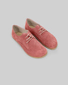 Men's Pink Suede Oxford Shoes - Handcrafted Calf Leather Wide Toe Box | Bespoky